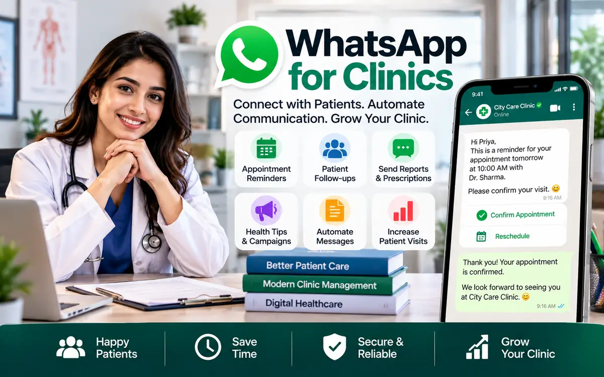 WhatsApp for clinics and hospitals: automation, use cases and templates